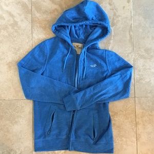 Hollister Blue Zip Hoodie Small